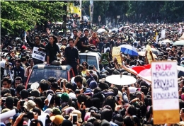 Demonstrasi Mahasiswa Tolak RUU KPK dan KUHP | Dokumen Kompas.com