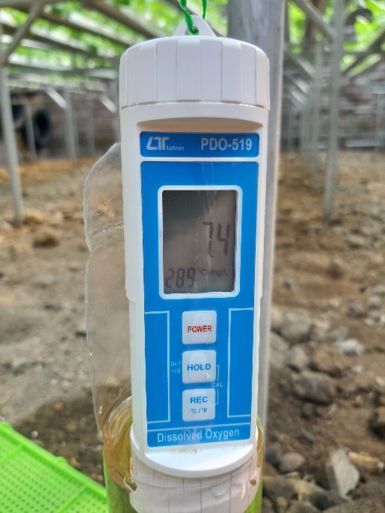 DO meter, alat yang digunakan untuk mengukur oksigen terlarut (Sumber: dok.pribadi) 