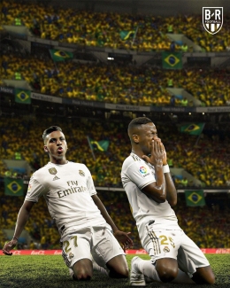 Rodrygo (kiri) dan Vinicius (kapan). Foto by Bleacher Report Football 