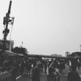 Massa Aksi 24 September di Jalan Tol Dokumentasi pribadi @studentmerah_