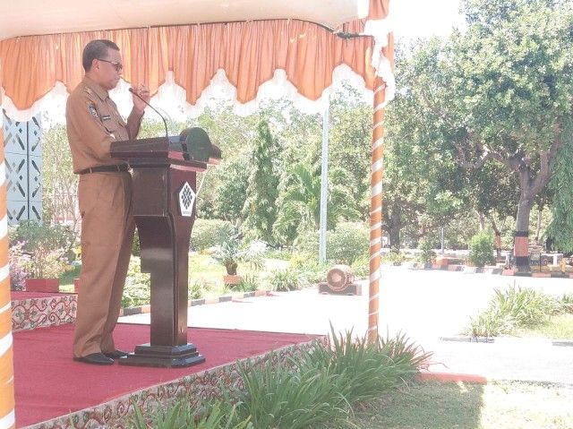 Gubernur SulSel menyampaikan sambutan pada pembukaan pelatihan di BLK Bantaeng.
