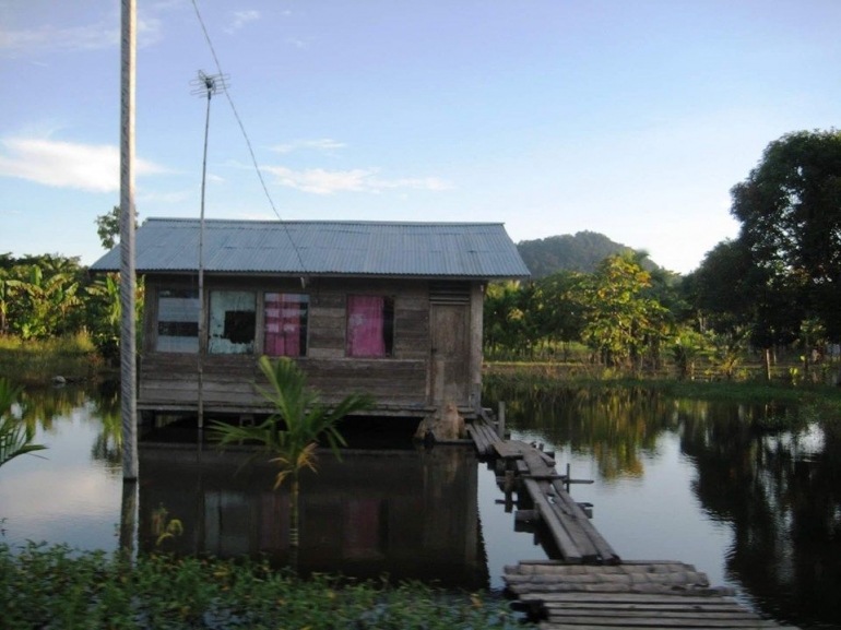 Salah satu rumah penduduk di wilayah Papua yang saya potret dalam salah satu perjalanan saya di Papua/dokpri