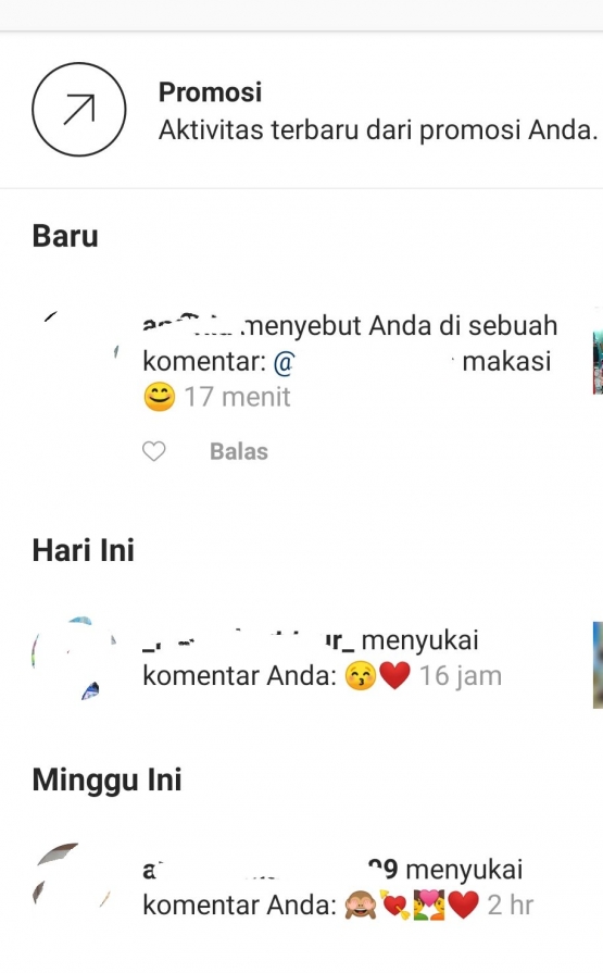 Screenshot | gini nih contoh komentarnya. Geli geli dah haha