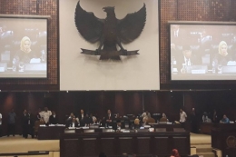 Rapat paripurna pemilihan Ketua DPD RI di Kompleks Parlemen, Senayan, Jakarta, Selasa (1/10/2019) | Kompas.com/ Fitria Chusna Farisa
