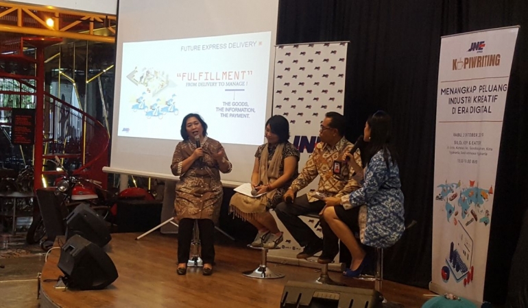 JNE Kopiwriting bersama Kompasiana di Yogyakarta pada Rabu, 2 Oktober 2019 (dok. pri).