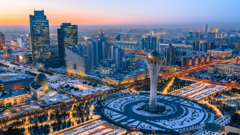 Pemandangan Astana / Nur-Sultan, ibukota negara Kazakhstan. Sumber gambar diakses dari www.thenational.ae