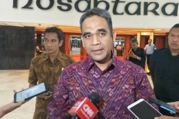 Sekjen Partai Gerindra Ahmad Muzani di Kompleks Parlemen, Senayan, Jakarta, Kamis (31/1/2019).