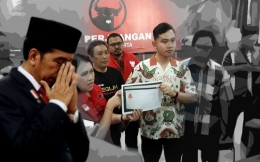 Putra Presiden Joko Widodo, Gibran Rakabuming mendaftarkan diri jadi anggota PDIP dan akan maju Calon Wali Kota Surakarta [Diolah dari Detik.com]