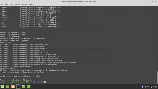 Proses Instalasi Miniconda