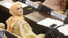 Mulan Jameela Salah Satu Anggota Dewan Perwakilan Rakyat yang terpilih. (foto: tribunnews.com)