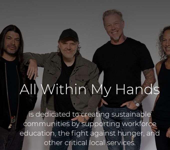 Lembaga amal Metallica (sumber: allwithinmyhands.org)