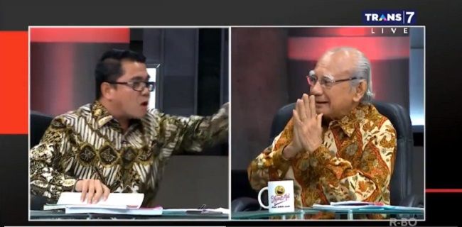 penampakan debat Emil Salim dan Arteria Dahlan(rmolbanten.com)