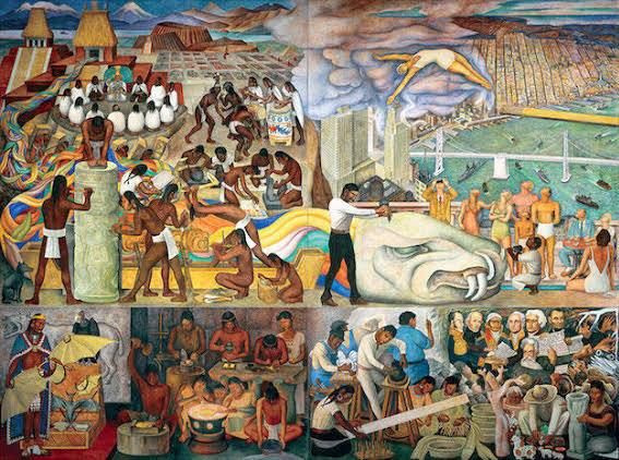Projek mural Diego Rivera. (Sumber gambar: kalw.org)