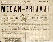 Halaman depan Medan Prijaji, 2 April 1910 (sumber foto: majalahversi.com)