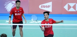 Daniel Marthin (kanan) dan Leo Rolly, menantang juara dunia 2018 di final/Foto: badmintonindonesia.org