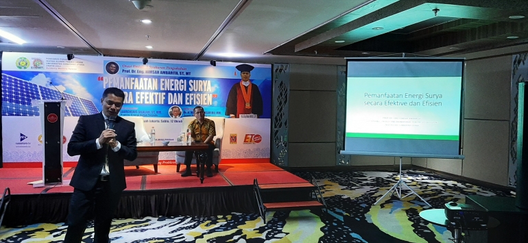 Prof. Dr.Eng Himsar Ambarita Memaparkan Aplikasi Tenaga Surya (foto:edrol70)