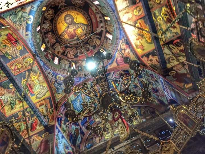 Seni Byzantium pada bagian dalam The Holy Monastery of Varlaam Sumber: Dokumentasi Pribadi