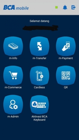Screenshot aplikasi BCA Mobile/Dokpri