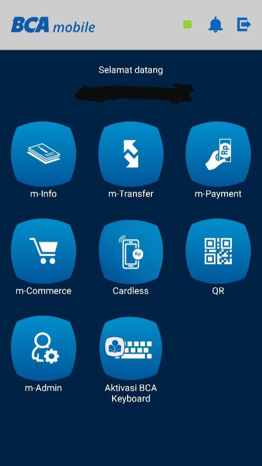 Screenshot aplikasi BCA Mobile/Dokpri