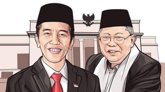 Jokowi Ma'ruf Amin (Sumber: Instagram lilihari05 via tribunnews.com)