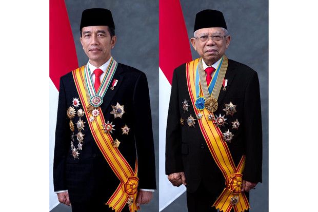 Jokowi dan K. H. Ma'ruf Amin sebagai presiden dan wakil presiden terpilih (sindonews.com).