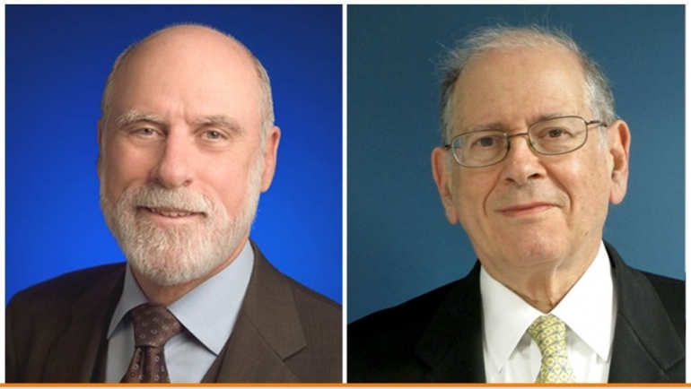  Vint Cerf dan Robert (Bob) Kahn (sumber princeton.edu)