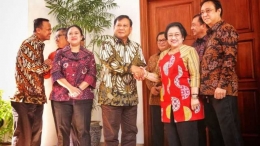 Pertemuan Prabowo dengan Megawati di kediamannya Jl. Teuku Umar (Suara Pembaruan/ investor.id).