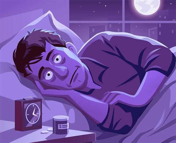 ilustrasi orang yang tidak bisa istirahat di tengah malam. | sumber: pikdo.net/brianschaffnit