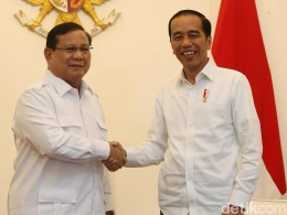 Pertemuan Prabowo dengan Jokowi di Istana (foto: detik.com)