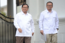 Prabowo Subianto dan Edhy Prabowo (kompas)