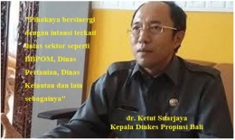 Dr. Ketut Suarjaya (Kepala Dinas Kesehatan Propinsi Bali (Sumber: jarrak.id/diolah)