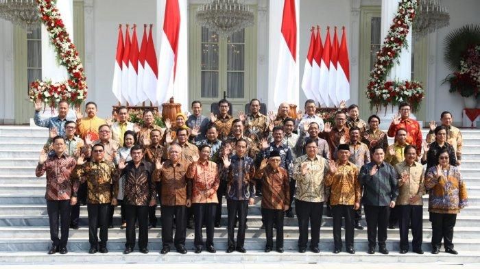 Presiden Joko Widodo dan Wapres Maruf Amin dengan Kabinet Indonesia Maju (www.tribunnews.com)