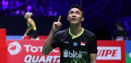 Jonatan Christie juga berhasil lolos ke semifinal/Foto: badmintonindonesia.org