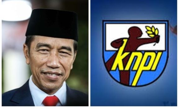 Presiden Jokowi dan Logo KNPI/sumber: Dokumen KNPI 