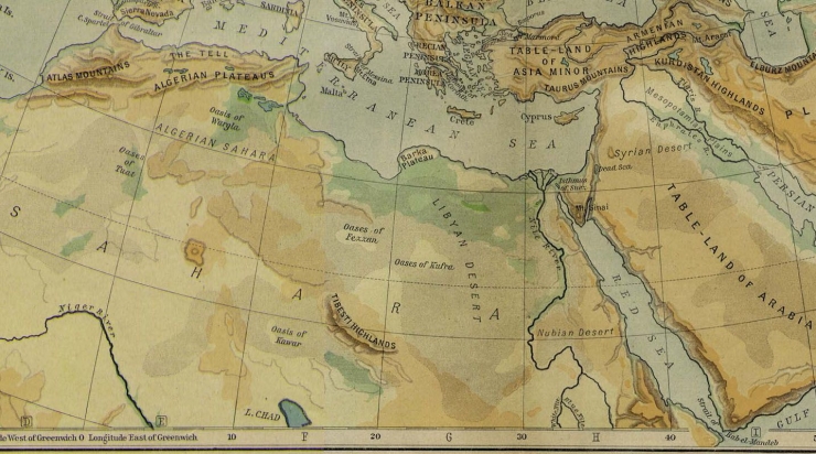 Peta kawasan Laut Merah dan Afrika Utara (sumber: http://www.emersonkent.com )