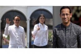 Trio Milenial dalam Kabinet Indonesia Maju (Sumber: kompas.com)