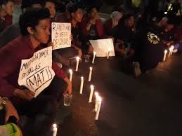 Aksi mahasiswa menuntut pelaku penembakan Immawan Randi di Kendari/Dakta