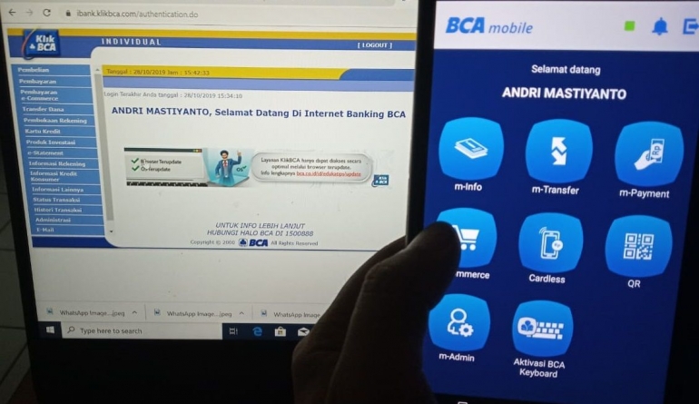 Deskripsi : BCA Mobile mengawinkan Klik BCA dan m-BCA I Sumber Foto : dokpri