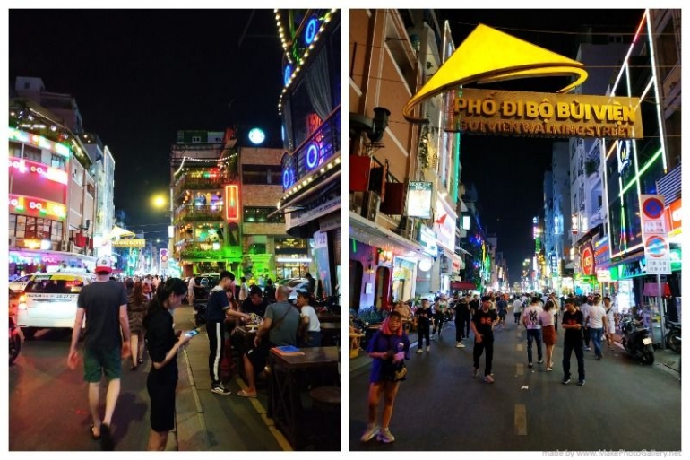 Kehidupan malam di Bui Vien Street, HCMC (dokumentasi pribadi)