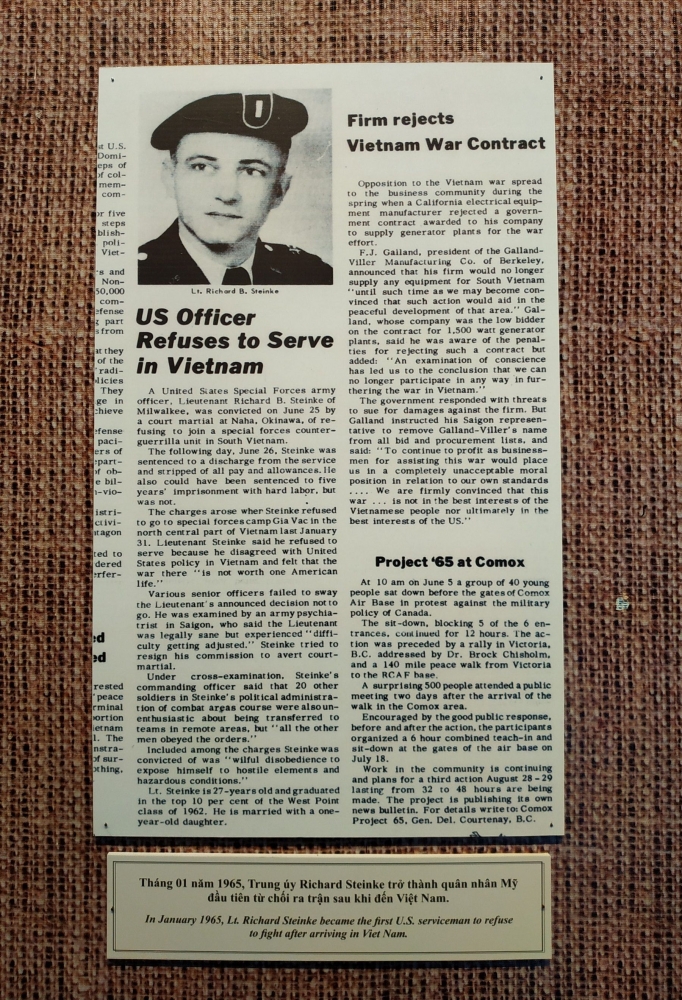Letnan Richard B Steinke menolak dikirim ke Vietnam (dokumentasi pribadi)