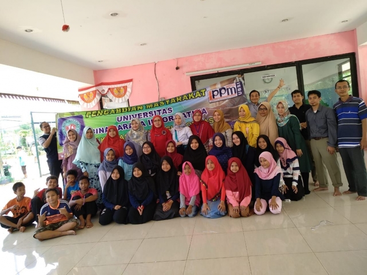 Team Dosen UBSI Jakarta dan Santri TPQ Nurul Huda (Dokpri)