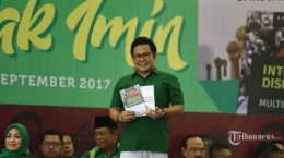 Ketua Umum Partai Kebangkitan Bangsa (PKB) Muhaimin Iskandar atau Cak Imin| Sumber: Warta Kota/Angga Bhagya Nugraha 