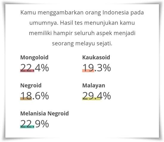 Ternyata setelah dites saya berasal dari lima ras (Dokpri)