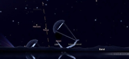 Bulan, Merkurius dan Venus yang tampak segaris | Langit Selatan.com