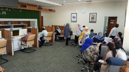 Pelayanan sertifikat halal di Kantor PTSP Kementerian Agama Pusat, Jakarta | sumber: dokumentasi pribadi