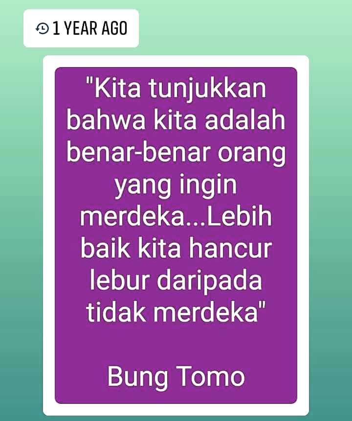 Quote 5 dari Bung Tomo. Edited by Ari. Dokumen pribadi
