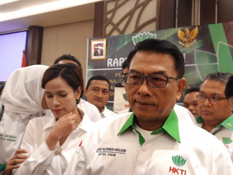 Kepala Staf Kepresidenan, Moeldoko di acara Rapimnas HKTI di Hotel Discovery Ancol, Jakarta, Sabtu (9 November 2019) | Gambar: detik.com