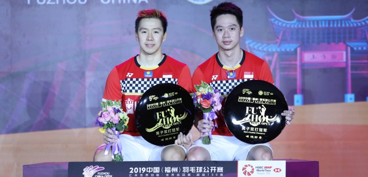 Marcus dan Kevin, juara du Fuzhou China Open 2019/Foto: badmintonindonesia.org
