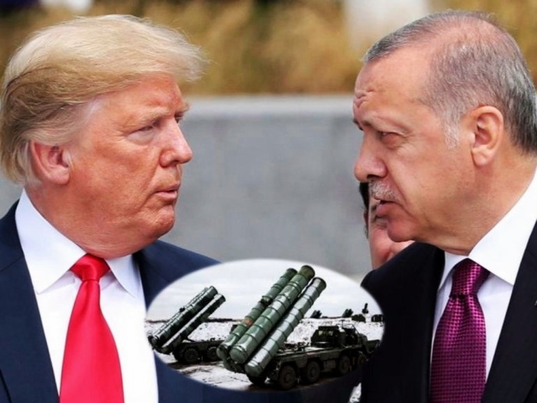Trump (kiri), Erdogan, dan S-400 penyebab perselisihan mereka (doc.Washington Times,BBC/ed.Wahyuni)
