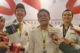 Presiden PKS Sohibul Iman saat ditemui di Rapat Koordinasi Nasional (Rakornas), Hotel Bidakara, Jakarta, Kamis (14/11/2019).
